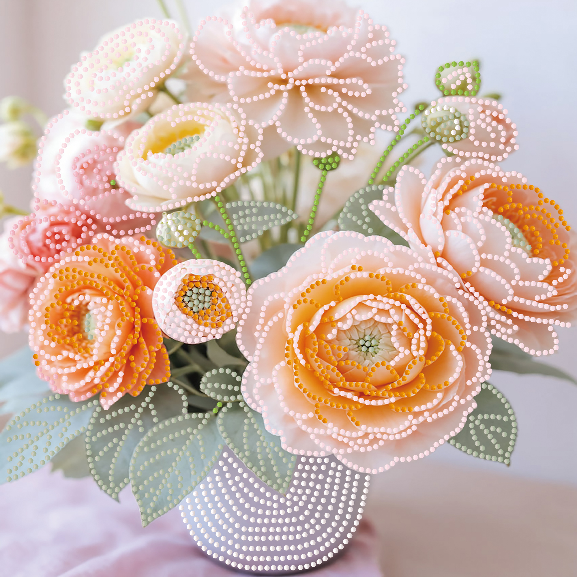 Diamond painting Strateg Peach blossoms 