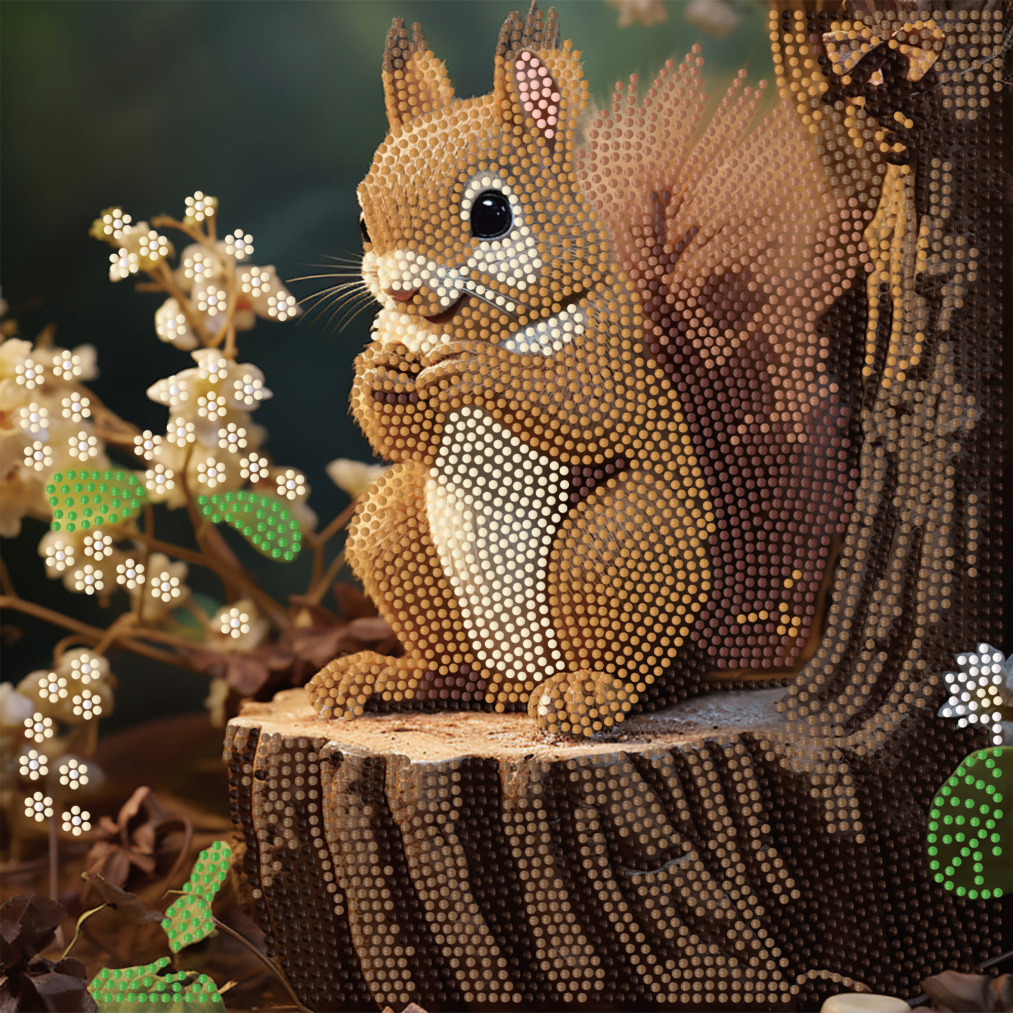 Алмазная картина Strateg Лесная белочка 