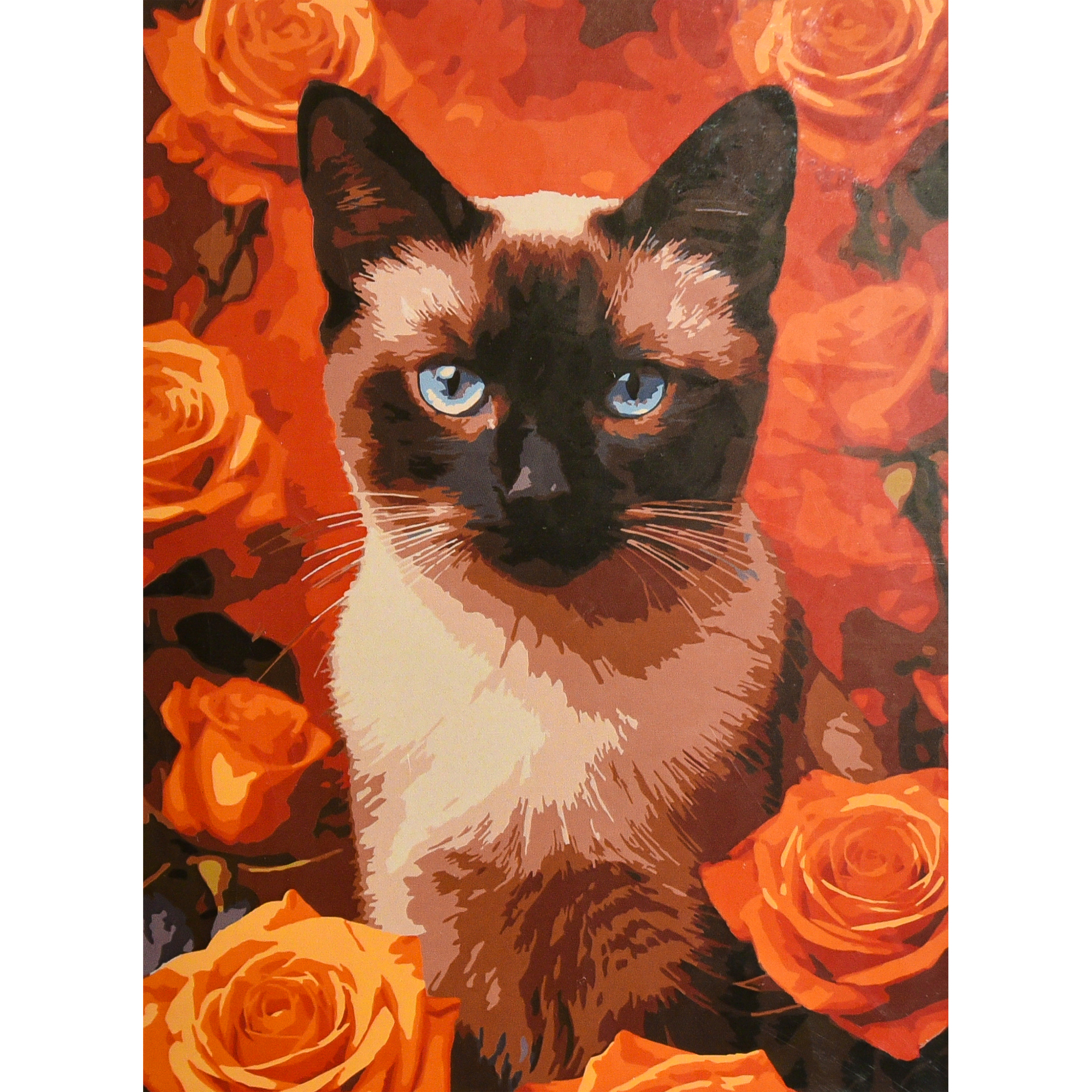 Кіт серед помаранчевих троянд (SS-1322)