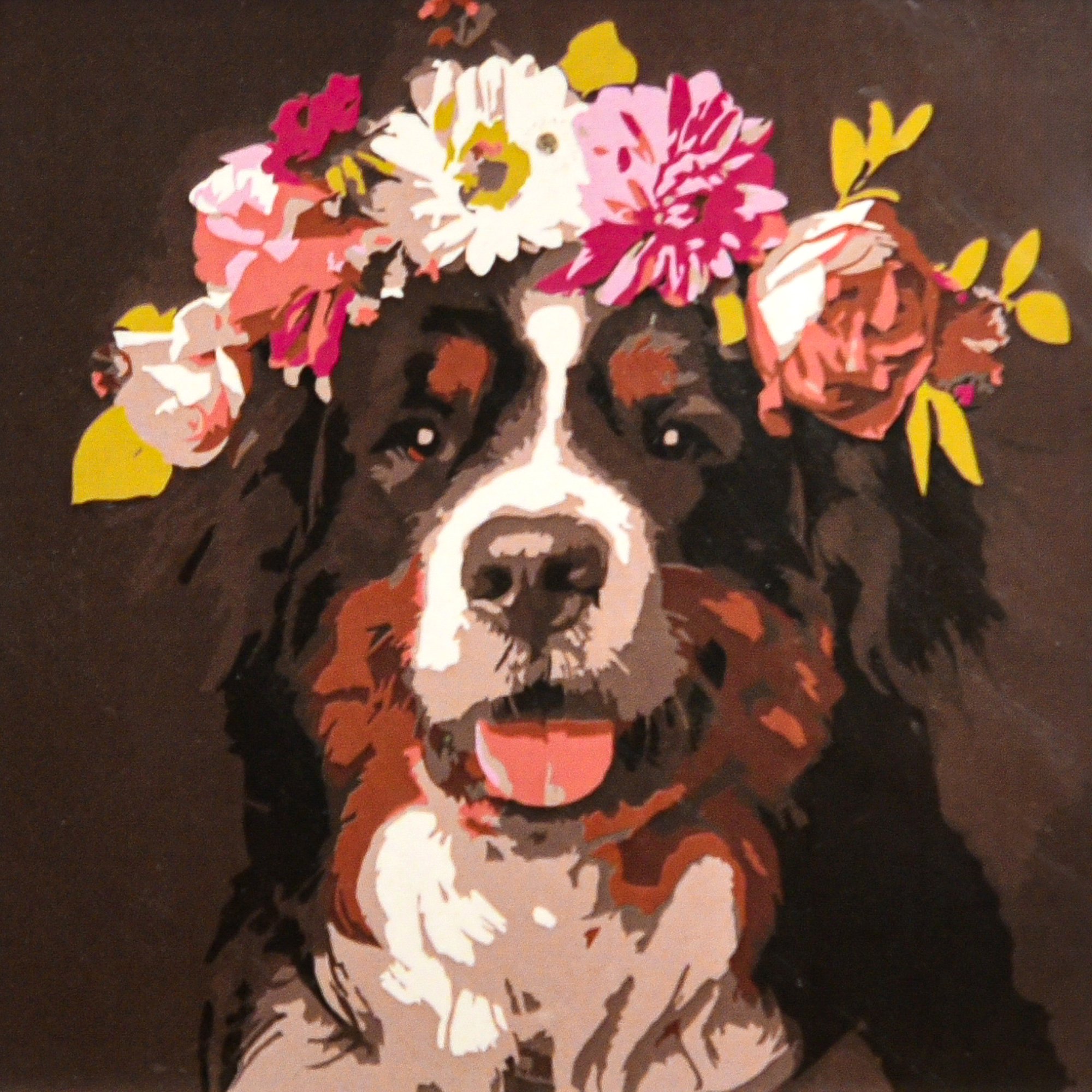 Песик у квітах (HH8065)