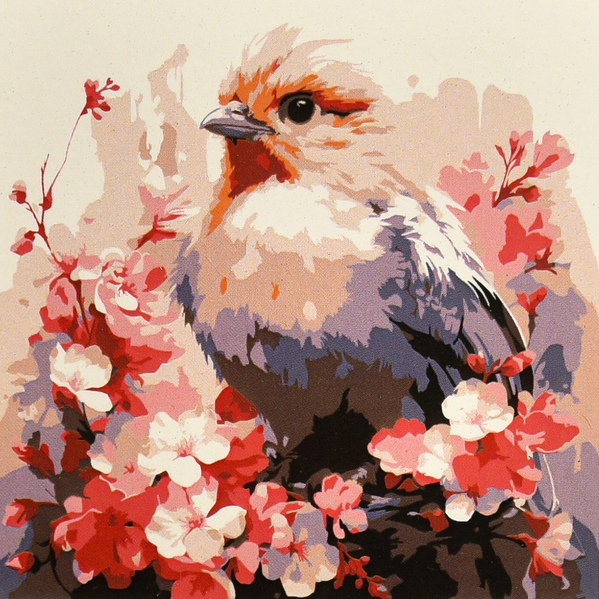 Пташка серед квітів (HH8067)