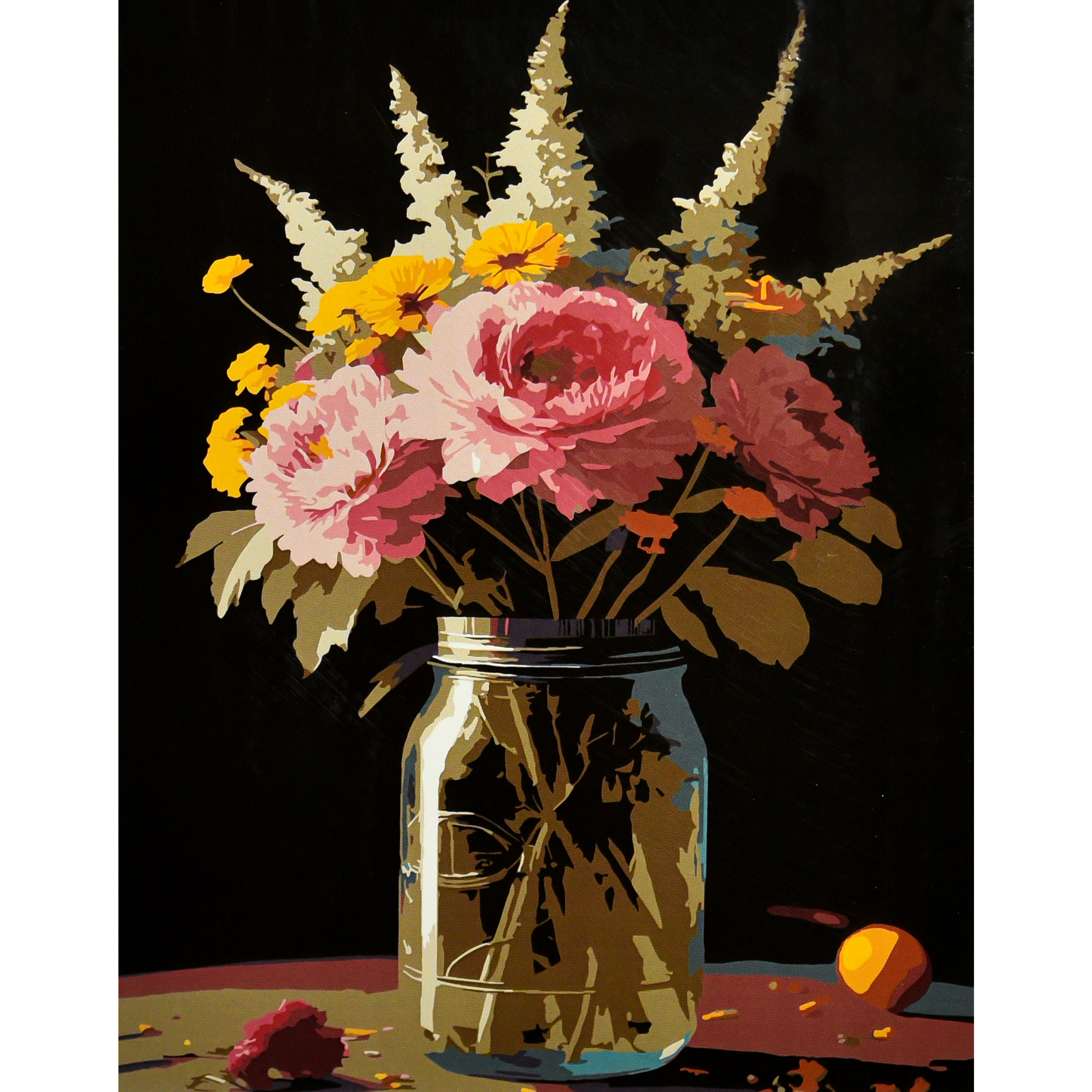 Tenderness in a jar on a black background 