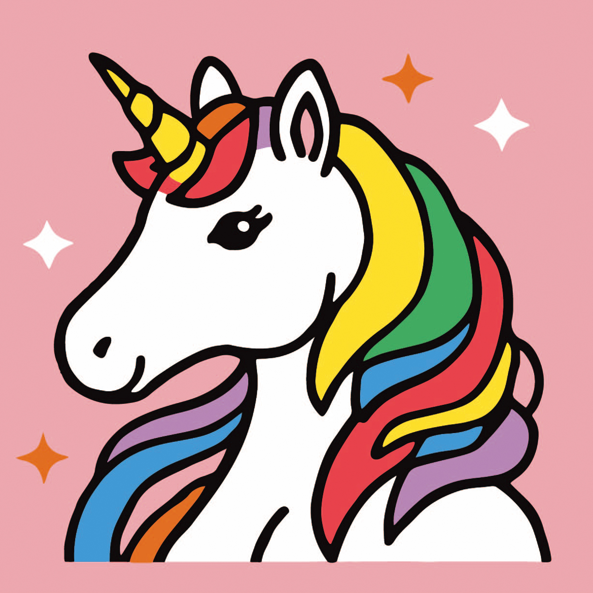 Teppichstickerei-Set Fantastic Unicorn 25x25 (CCX2525-1)