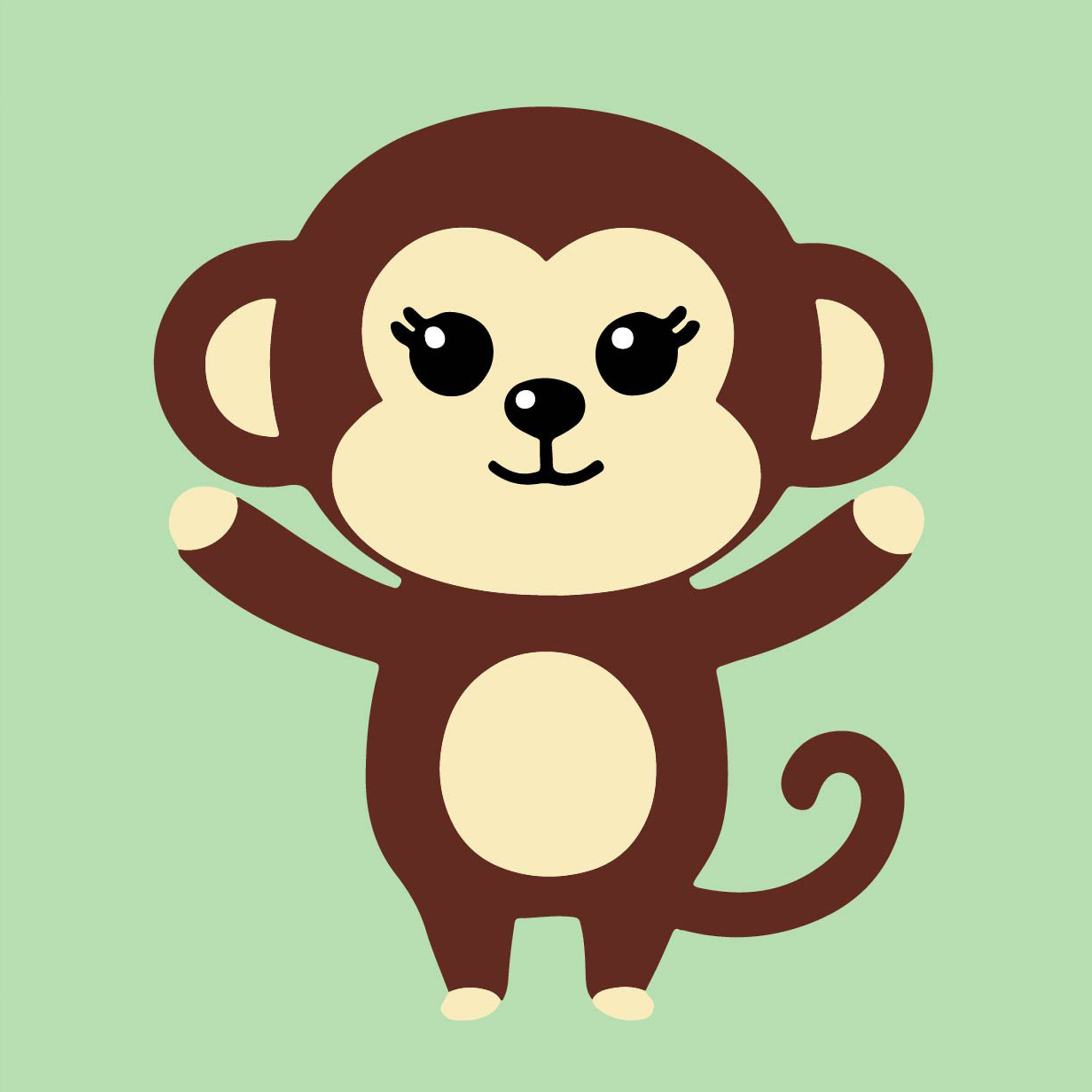 Teppichstickerei-Set Joyful Monkey 25x25 (CCX2525-11)