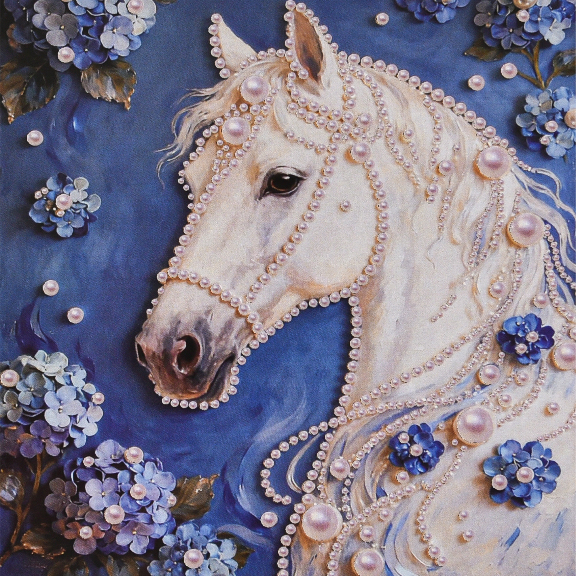 Malerei mit Perlen Noble Horse 30x30 (ZZH3030-1)