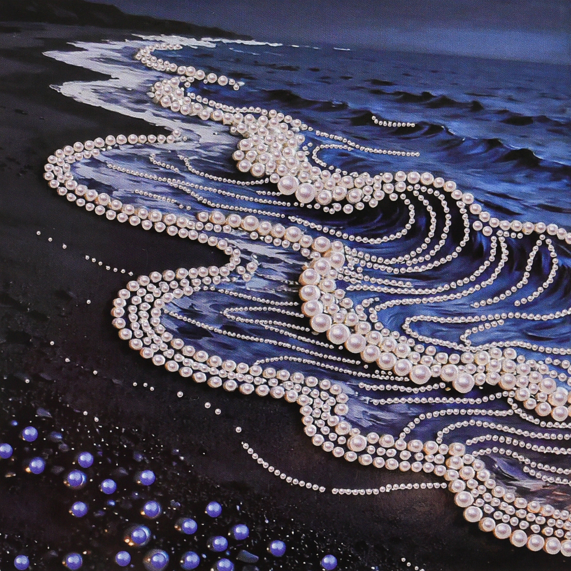 Malerei mit Perlen Pearl Waves 30x30 (ZZH3030-4)