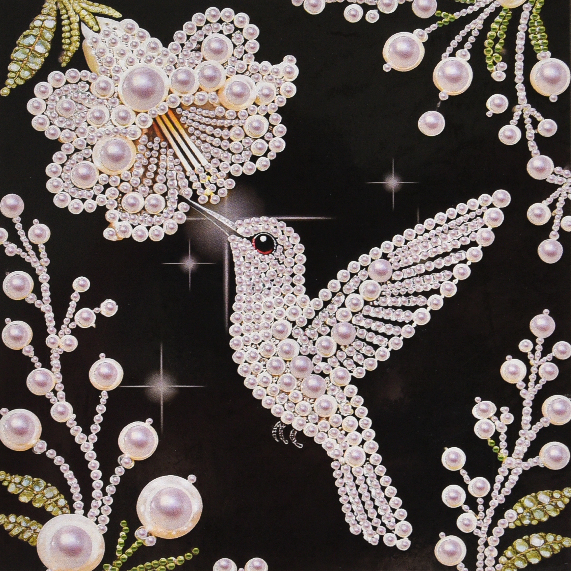 Malerei mit Perlen ie Kolibri und Nektar 30x30 (ZZH3030-5)